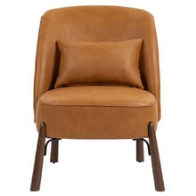 Case Faux Leather Accent Chair
